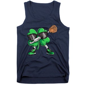 Dabbing Shamrock Baseball, St Patricks Day Tank Top