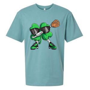 Dabbing Shamrock Baseball, St Patricks Day Sueded Cloud Jersey T-Shirt