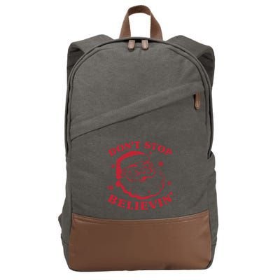 DonT Stop Believing Santa Cotton Canvas Backpack