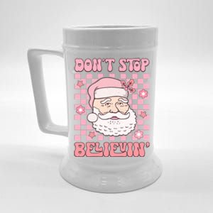 DonT Stop Believin Santa Illustration Beer Stein