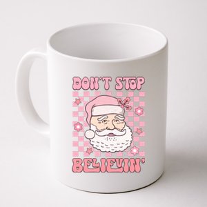 DonT Stop Believin Santa Illustration Coffee Mug