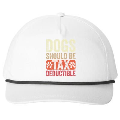 Dogs Should Be Tax Deductible Dog Lovers Owners Retro Funny Snapback Five-Panel Rope Hat