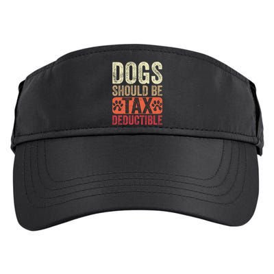 Dogs Should Be Tax Deductible Dog Lovers Owners Retro Funny Adult Drive Performance Visor