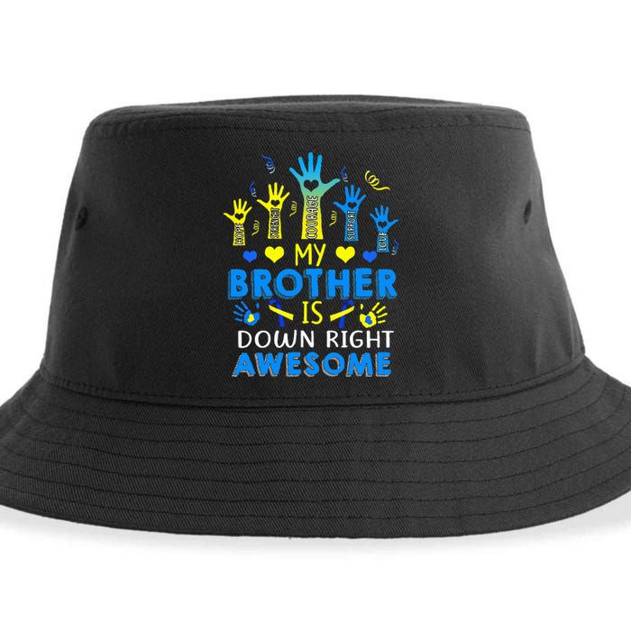 Down Syndrome Brother Sibling Gifts Down Right Awesome Sustainable Bucket Hat