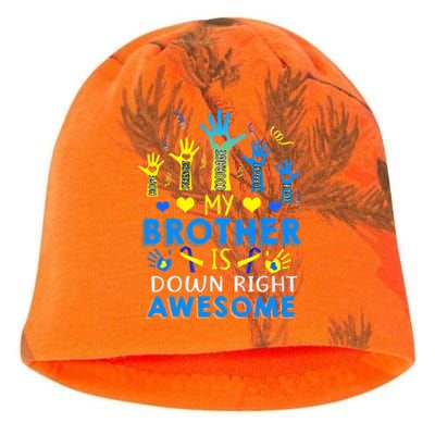 Down Syndrome Brother Sibling Gifts Down Right Awesome Kati - Camo Knit Beanie