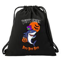 Daddy Shark Boo Boo Boo Funny Family Shark Halloween Drawstring Bag