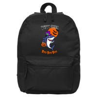Daddy Shark Boo Boo Boo Funny Family Shark Halloween 16 in Basic Backpack