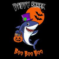 Daddy Shark Boo Boo Boo Funny Family Shark Halloween 16 in Basic Backpack