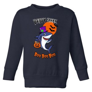 Daddy Shark Boo Boo Boo Funny Family Shark Halloween Toddler Sweatshirt