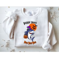 Daddy Shark Boo Boo Boo Funny Family Shark Halloween Sweatshirt
