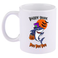Daddy Shark Boo Boo Boo Funny Family Shark Halloween 11oz C Handle Ceramic Mug