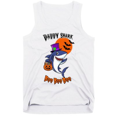 Daddy Shark Boo Boo Boo Funny Family Shark Halloween Tank Top