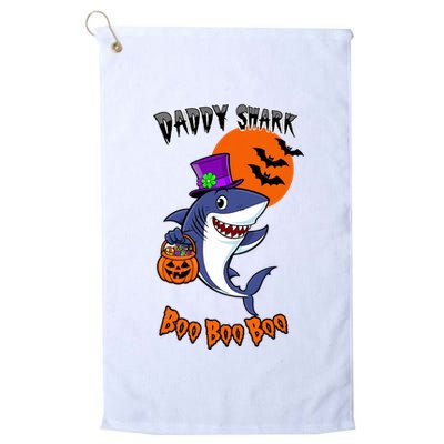 Daddy Shark Boo Boo Boo Funny Family Shark Halloween Golf Towel