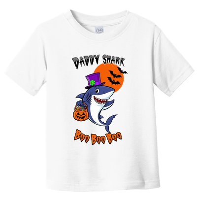 Daddy Shark Boo Boo Boo Funny Family Shark Halloween Toddler T-Shirt