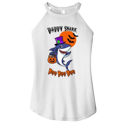 Daddy Shark Boo Boo Boo Funny Family Shark Halloween Women's Perfect Tri Rocker Tank