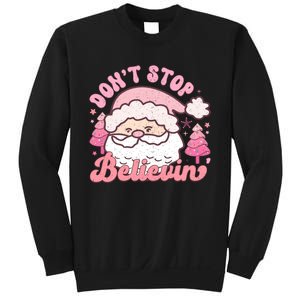 DonT Stop Believin Santa Claus Graphic Sweatshirt