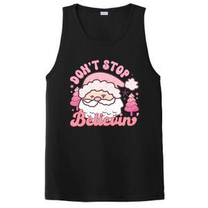 DonT Stop Believin Santa Claus Graphic PosiCharge Competitor Tank