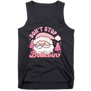 DonT Stop Believin Santa Claus Graphic Tank Top