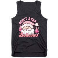 DonT Stop Believin Santa Claus Graphic Tank Top