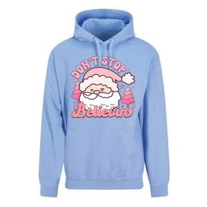 DonT Stop Believin Santa Claus Graphic Unisex Surf Hoodie