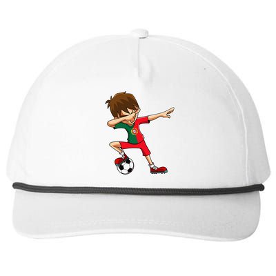 Dabbing Soccer Boy Portugal Jersey Portuguese Dab Gift Snapback Five-Panel Rope Hat