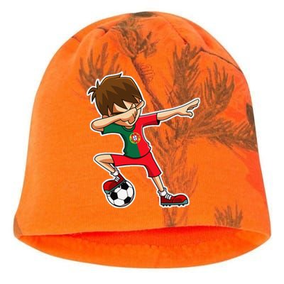 Dabbing Soccer Boy Portugal Jersey Portuguese Dab Gift Kati - Camo Knit Beanie