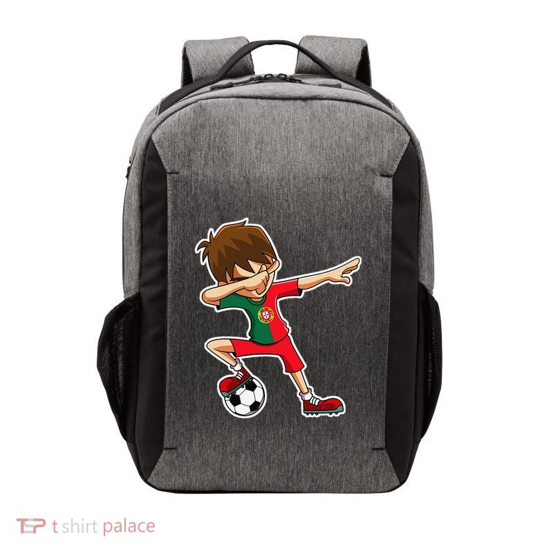 Dabbing Soccer Boy Portugal Jersey Portuguese Dab Gift Vector Backpack