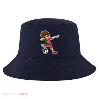 Dabbing Soccer Boy Portugal Jersey Portuguese Dab Gift Cool Comfort Performance Bucket Hat