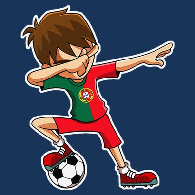 Dabbing Soccer Boy Portugal Jersey Portuguese Dab Gift T-Shirt