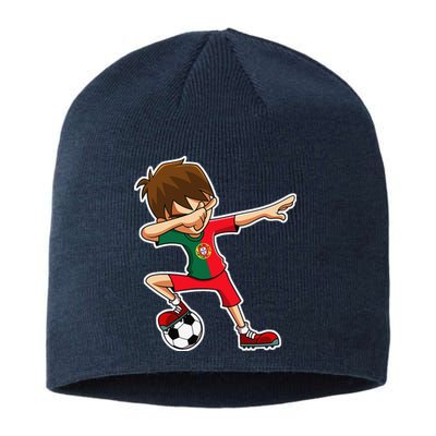 Dabbing Soccer Boy Portugal Jersey Portuguese Dab Gift Sustainable Beanie