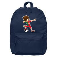 Dabbing Soccer Boy Portugal Jersey Portuguese Dab Gift 16 in Basic Backpack