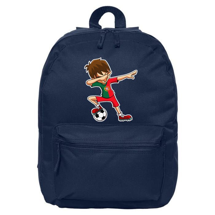 Dabbing Soccer Boy Portugal Jersey Portuguese Dab Gift 16 in Basic Backpack