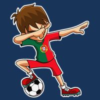 Dabbing Soccer Boy Portugal Jersey Portuguese Dab Gift 16 in Basic Backpack
