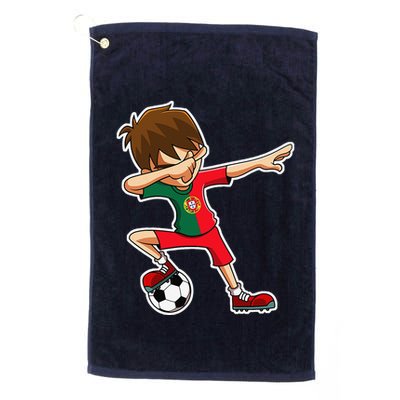 Dabbing Soccer Boy Portugal Jersey Portuguese Dab Gift Golf Towel