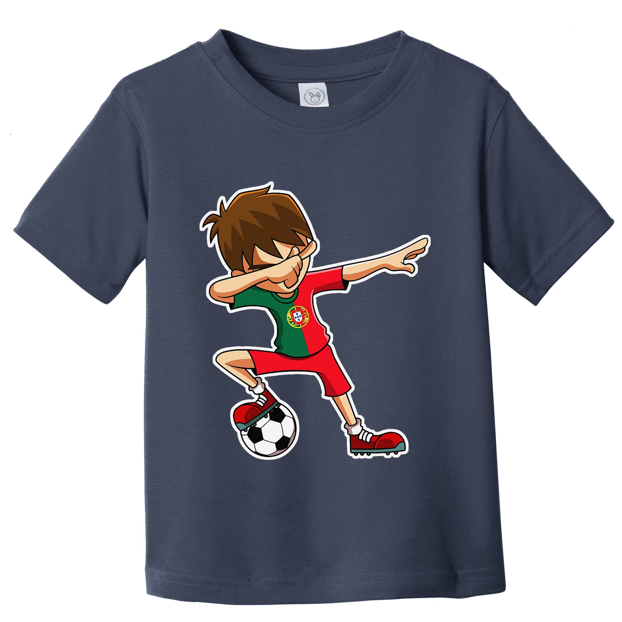 Dabbing Soccer Boy Portugal Jersey Portuguese Dab Gift Toddler T-Shirt