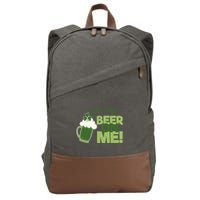 DonT Sill Beer On Me Funny St PatrickS Day Cotton Canvas Backpack