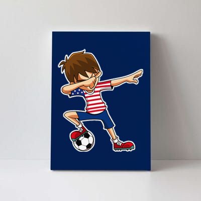 Dabbing Soccer Boy Usa United States Canvas