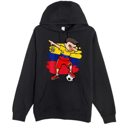 Dabbing Soccer Boy Venezuela Jersey Venezuelan Football Fans Premium Pullover Hoodie