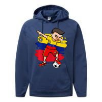 Dabbing Soccer Boy Venezuela Jersey Venezuelan Football Fans Performance Fleece Hoodie