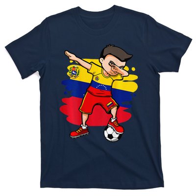 Dabbing Soccer Boy Venezuela Jersey Venezuelan Football Fans T-Shirt