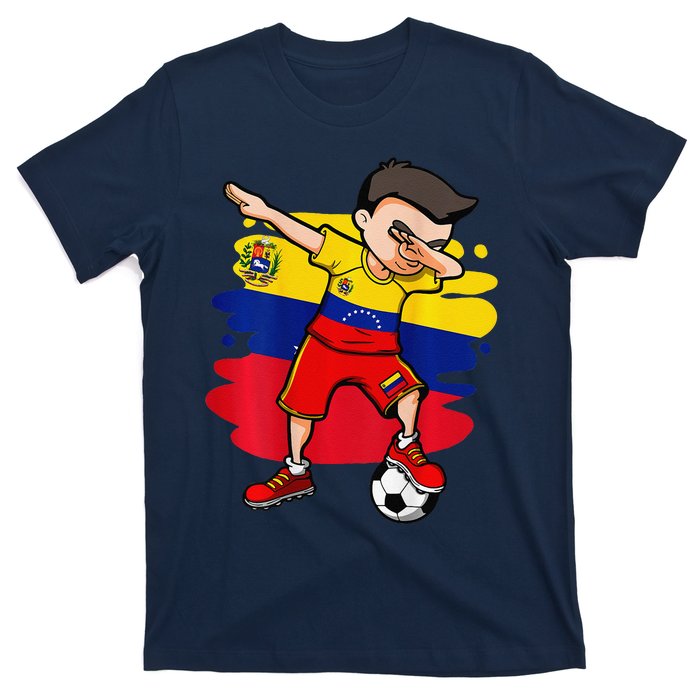 Dabbing Soccer Boy Venezuela Jersey Venezuelan Football Fans T-Shirt