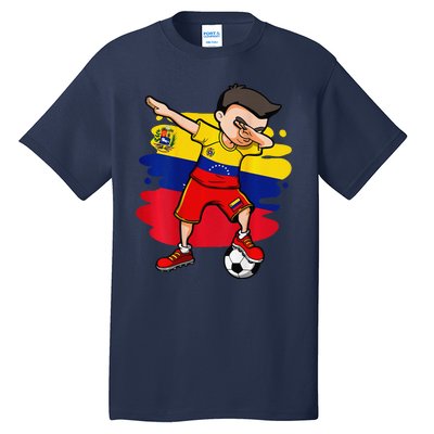 Dabbing Soccer Boy Venezuela Jersey Venezuelan Football Fans Tall T-Shirt