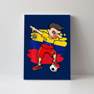 Dabbing Soccer Boy Venezuela Jersey Venezuelan Football Fans Canvas