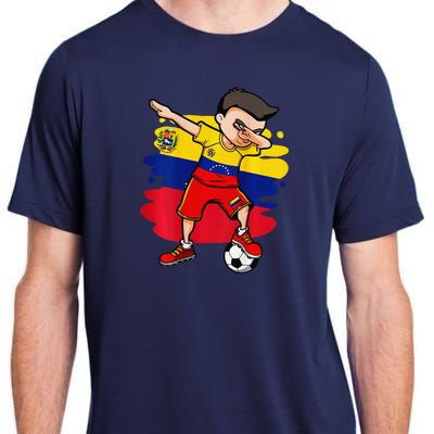 Dabbing Soccer Boy Venezuela Jersey Venezuelan Football Fans Adult ChromaSoft Performance T-Shirt