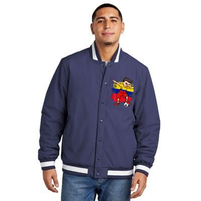 Dabbing Soccer Boy Venezuela Jersey Venezuelan Football Fans Insulated Varsity Jacket