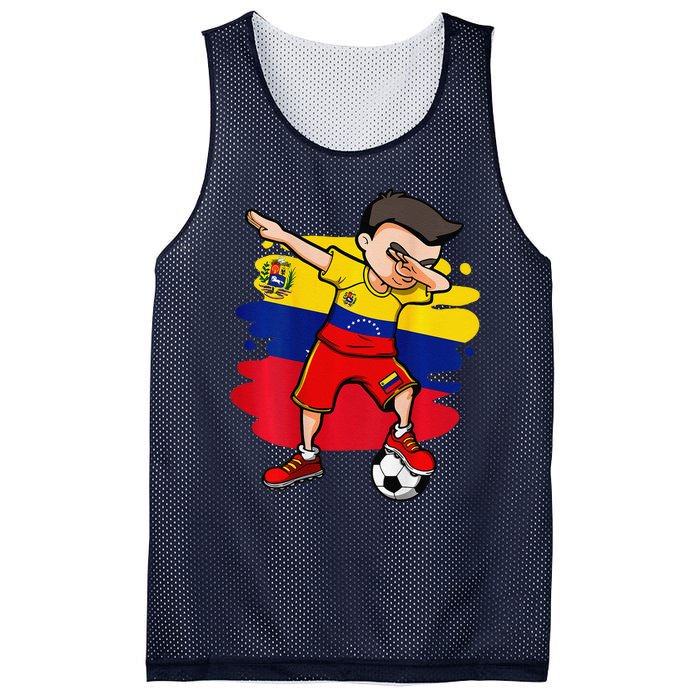 Dabbing Soccer Boy Venezuela Jersey Venezuelan Football Fans Mesh Reversible Basketball Jersey Tank