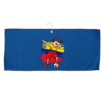 Dabbing Soccer Boy Venezuela Jersey Venezuelan Football Fans Large Microfiber Waffle Golf Towel