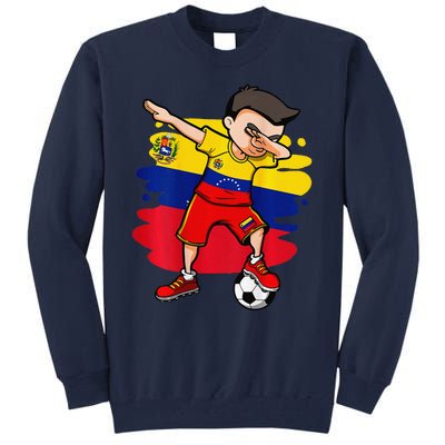 Dabbing Soccer Boy Venezuela Jersey Venezuelan Football Fans Tall Sweatshirt