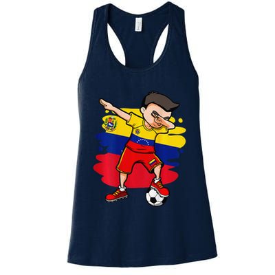 Dabbing Soccer Boy Venezuela Jersey Venezuelan Football Fans Womens Tank Top