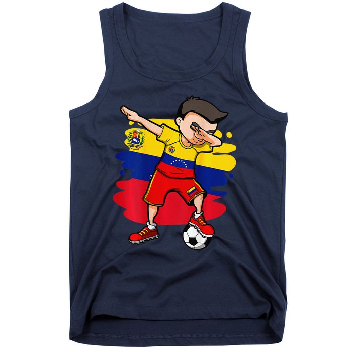 Dabbing Soccer Boy Venezuela Jersey Venezuelan Football Fans Tank Top